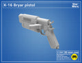 K-16 Bryar Pistol | 3D Printed Movie Prop-Non-Functional