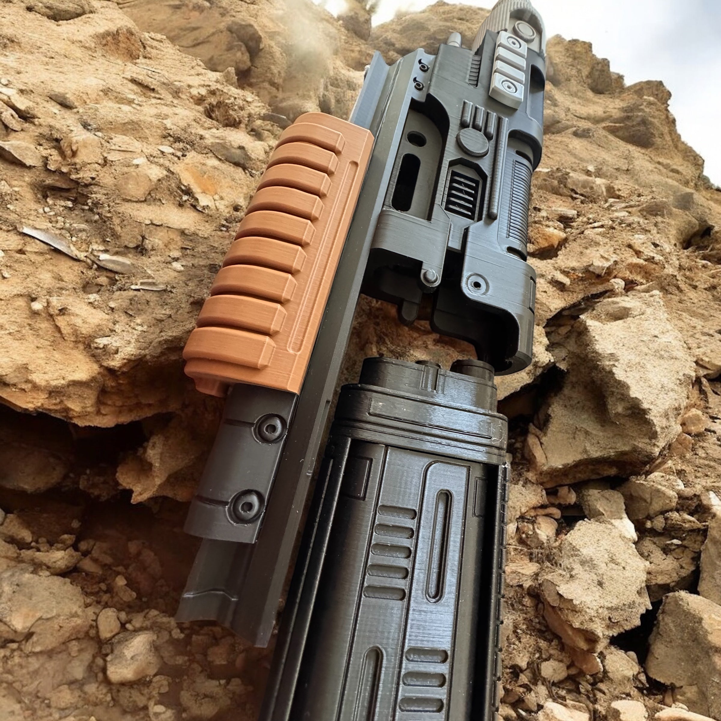 MW-20 Bryar Rifle Configuration | Fully Assembled | No Paint Required | 3D Printed | Rebel Alliance | Cassian Andor Blaster | Movie Prop | Non-Functional