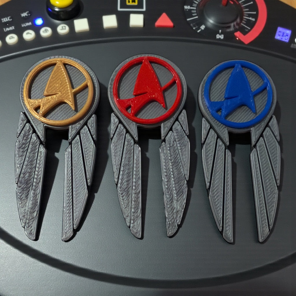 3D Printed Starfleet Academy Combadge | Cosplay Costume Prop