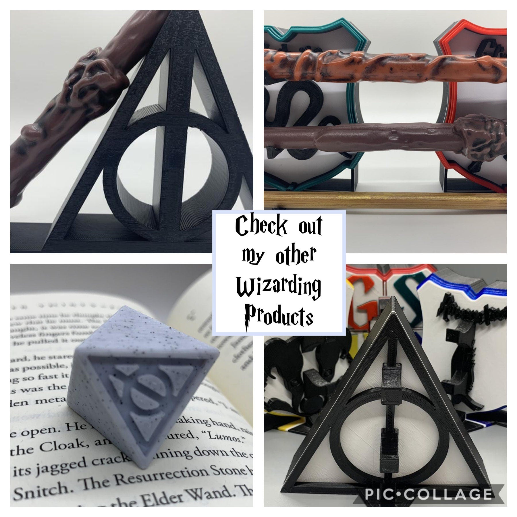 Tri Wand Holder Display-Houses