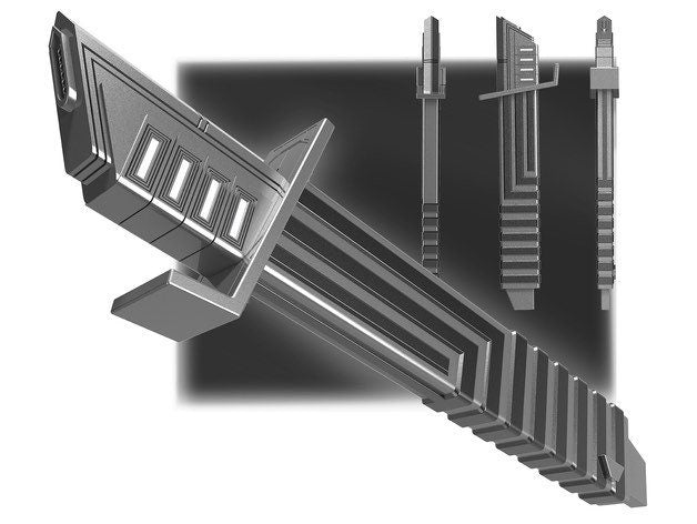 The Darksaber | No Paint Required | 3D Printed | Galaxy's Edge | Clone Wars | Lightsaber Display Mount on Desk or Wall