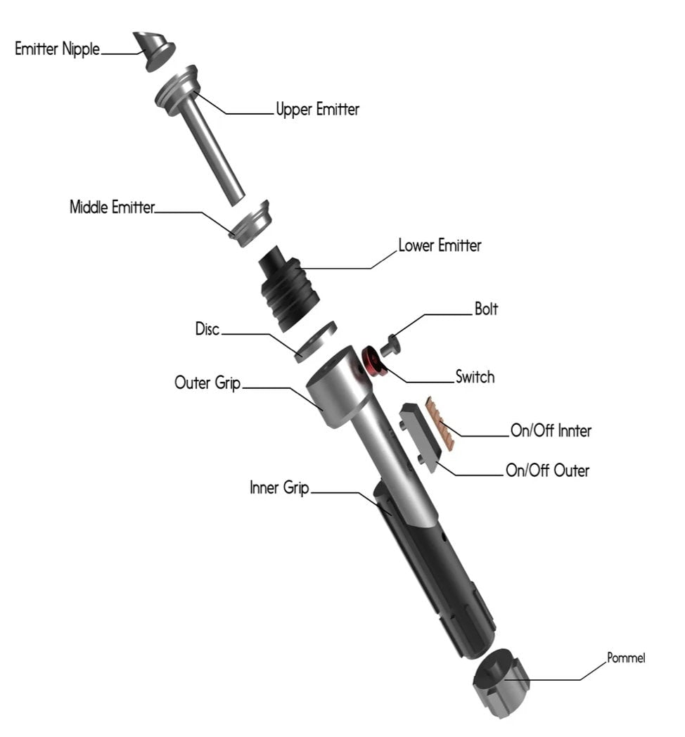 Ezra Bridger’s 2nd Lightsaber | No Paint Required | 3D Printed | Galaxy's Edge | Clone Wars | Lightsaber Display Mount on Desk or Wall