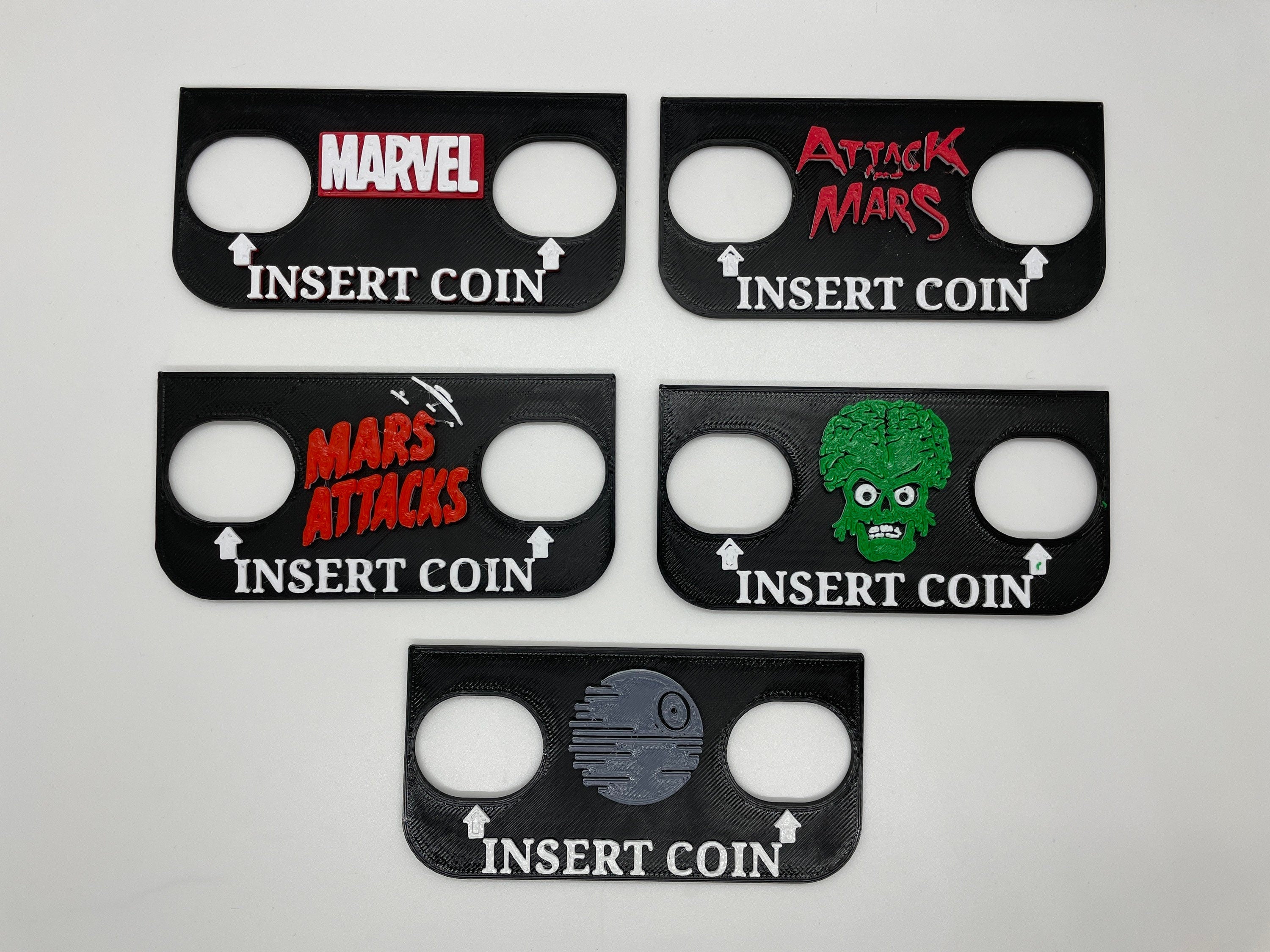 Arcade Pinball Insert Coin Cover