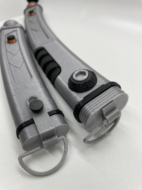 Ahsoka Tano’s Rebels Lightsabers No Paint Required | 3D Printed | Galaxy's Edge | Clone Wars | Lightsaber Display Mount on Desk or Wall