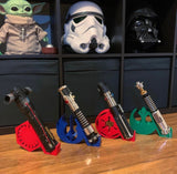 Leaning Lightsaber Holder Display | 3D Printed | Galaxy's Edge | Savi's Workshop | Custom | Fancave | Mancave | Legacy Lightsaber | Kyber