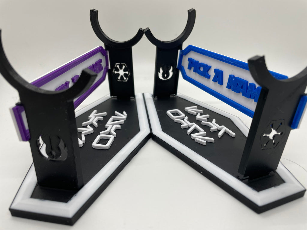 Lightsaber Holder Desk Shelf Display | 3D Printed | Galaxy's Edge | Savi's Workshop | Custom | Fancave | Mancave | Legacy Lightsaber |Kyber
