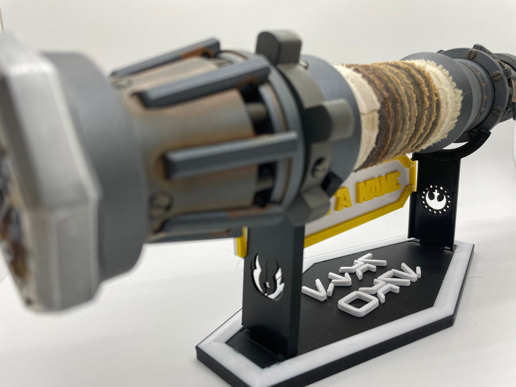 Lightsaber Holder Desk Shelf Display | 3D Printed | Galaxy's Edge | Savi's Workshop | Custom | Fancave | Mancave | Legacy Lightsaber |Kyber