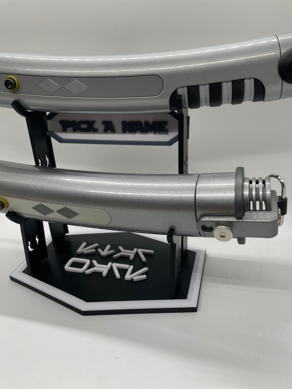 Lightsaber Holder Desk Shelf Display | 3D Printed | Galaxy's Edge | Savi's Workshop | Custom | Fancave | Mancave | Legacy Lightsaber |Kyber
