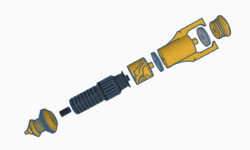 Taron Malicos’ Lightsaber | No Paint Required | 3D Printed | Galaxy's Edge | Clone Wars | Lightsaber Display Mount on Desk or Wall