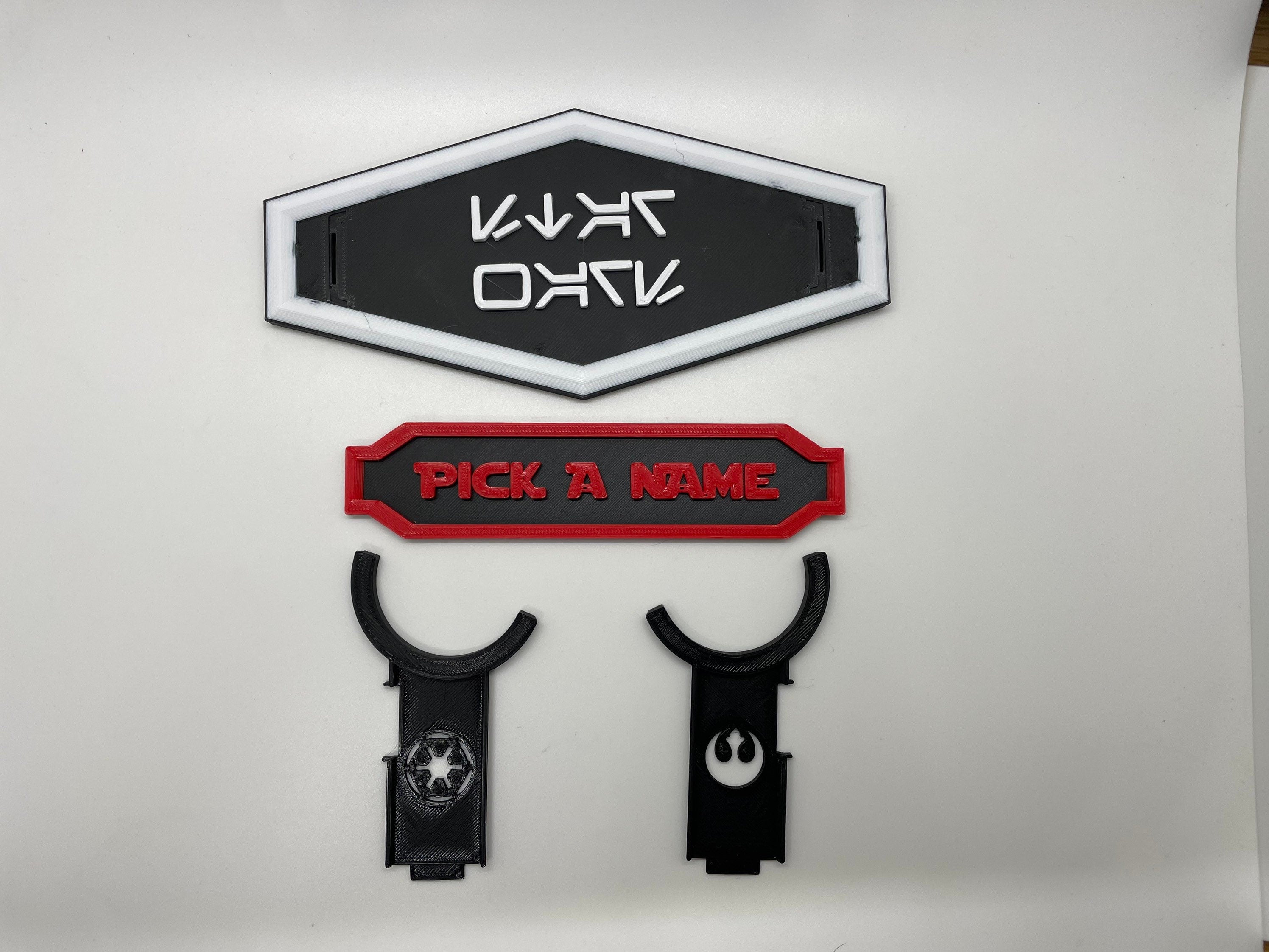 Lightsaber Holder Desk Shelf Display | 3D Printed | Galaxy's Edge | Savi's Workshop | Custom | Fancave | Mancave | Legacy Lightsaber |Kyber