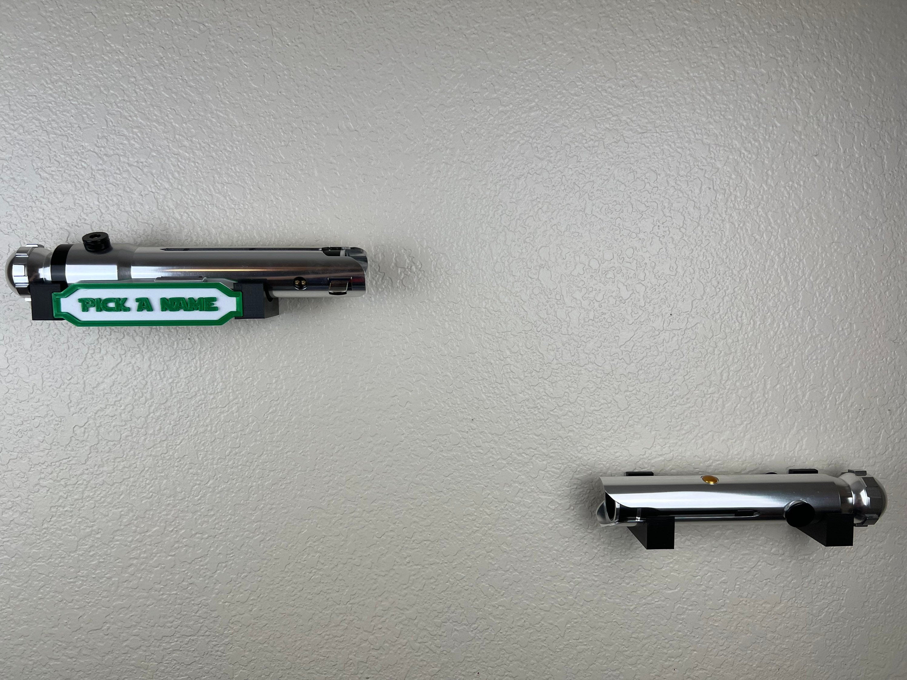 Horizontal Lightsaber Wall Mount Holder Display | 3D Printed | Galaxy's Edge | Savi's Workshop | Custom | Fancave | Legacy Lightsaber|Kyber