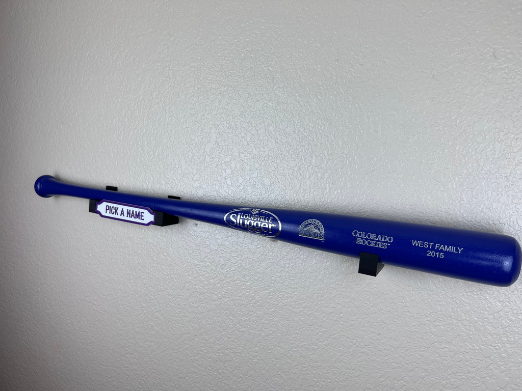Baseball Bat Wall Mount Holder Display