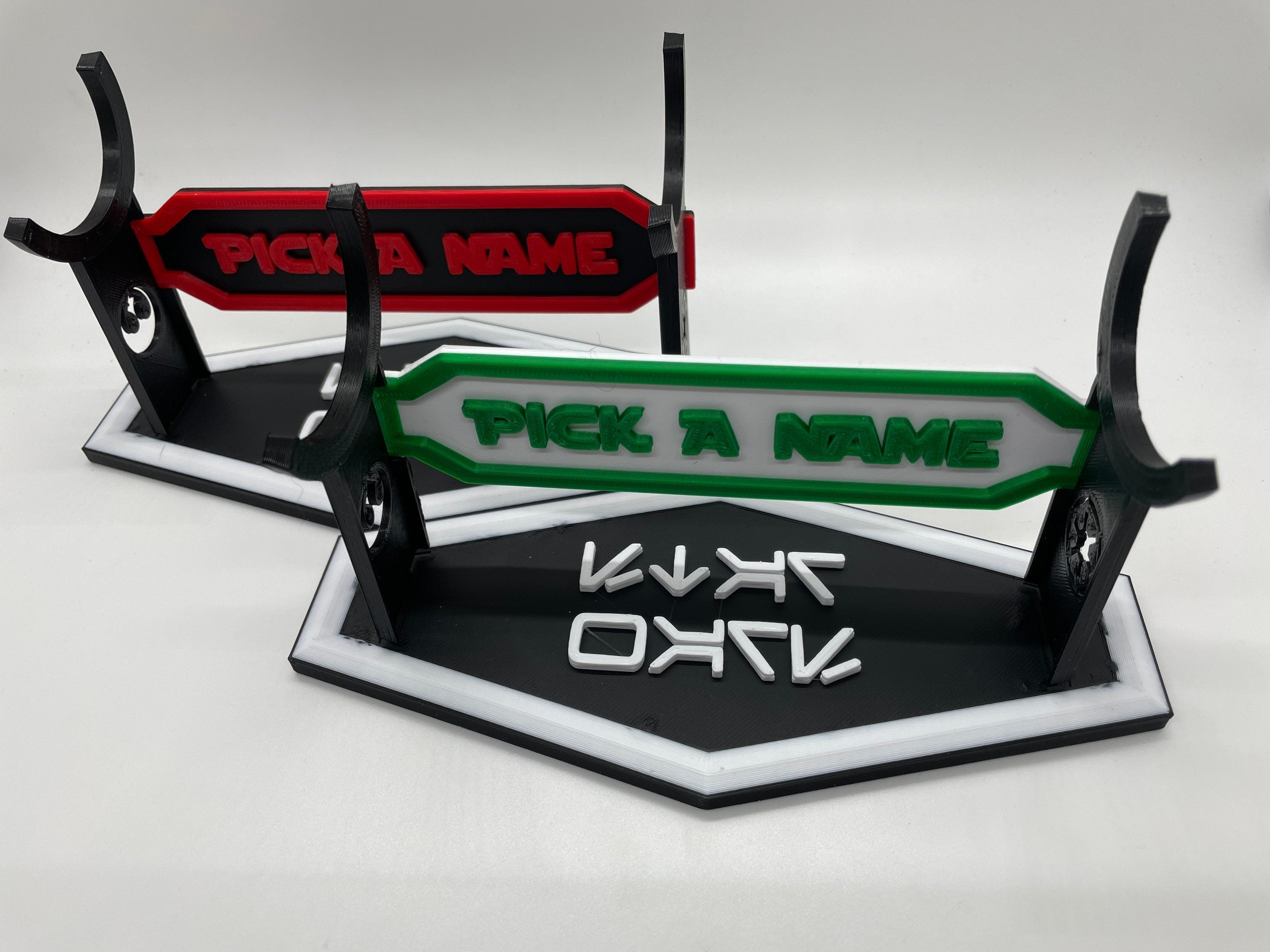 Lightsaber Holder Desk Shelf Display | 3D Printed | Galaxy's Edge | Savi's Workshop | Custom | Fancave | Mancave | Legacy Lightsaber |Kyber