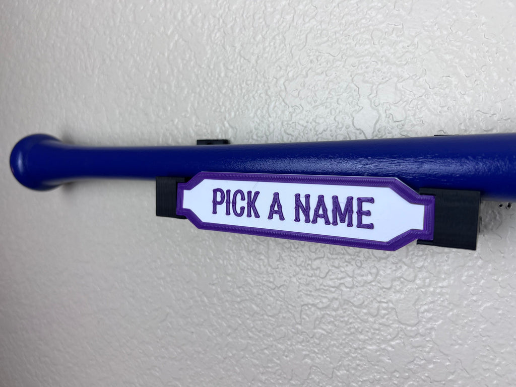 Baseball Bat Wall Mount Holder Display