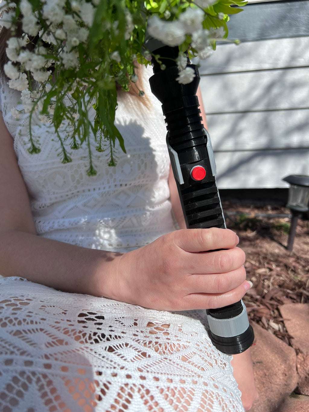 Lightsaber Bouquet Holder | Qui-Gon Jinn | No Paint Required | 3D Printed