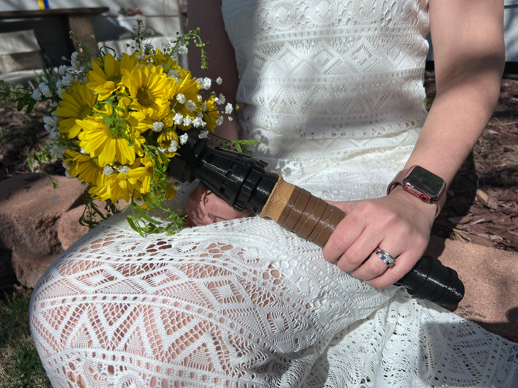 Lightsaber Bouquet Holder | Rey Skywalker | No Paint Required | 3D Printed