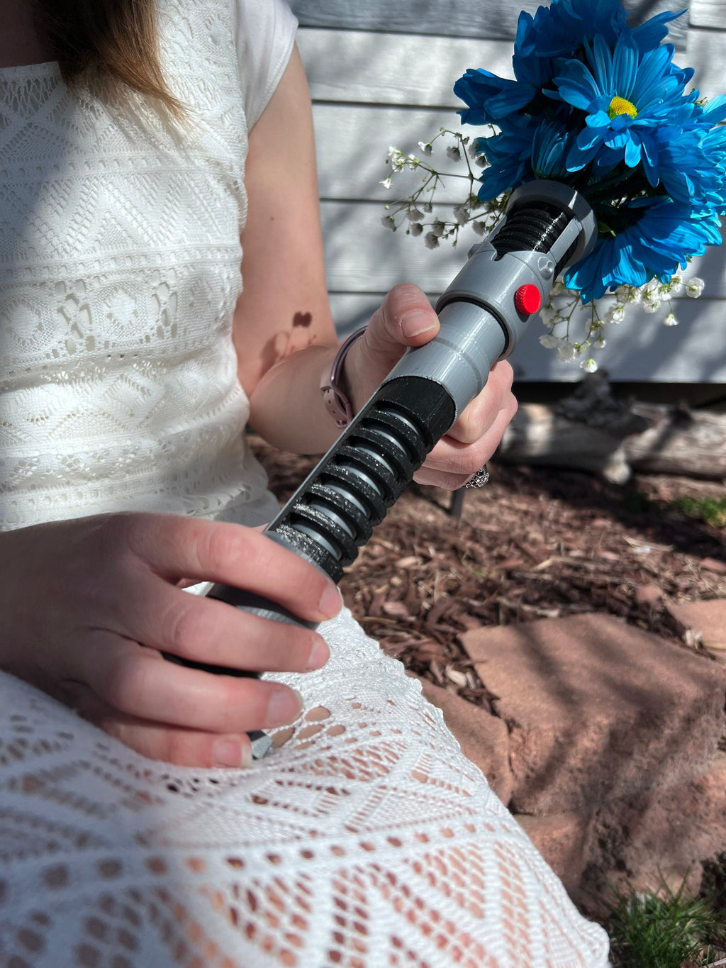Lightsaber Bouquet Holder | Obi-Wan Kenobi | No Paint Required | 3D Printed