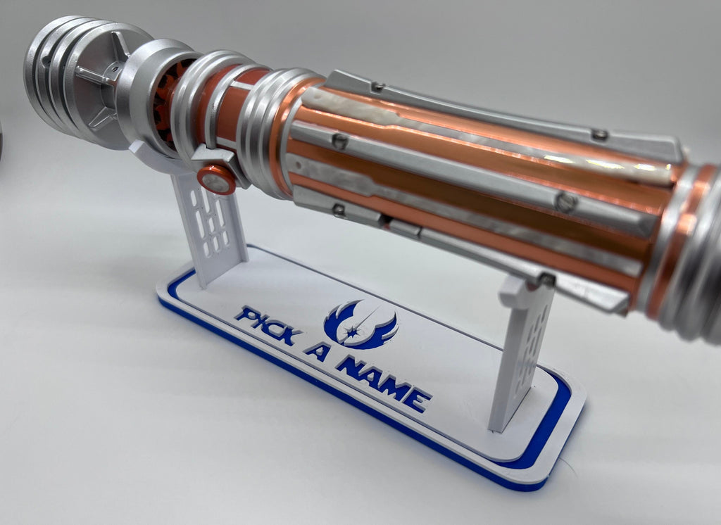 Lightsaber Holder Desk Shelf Display | 3D Printed | Galaxy's Edge | Savi's Workshop | Custom | Fancave | Mancave | Legacy Lightsaber |Kyber