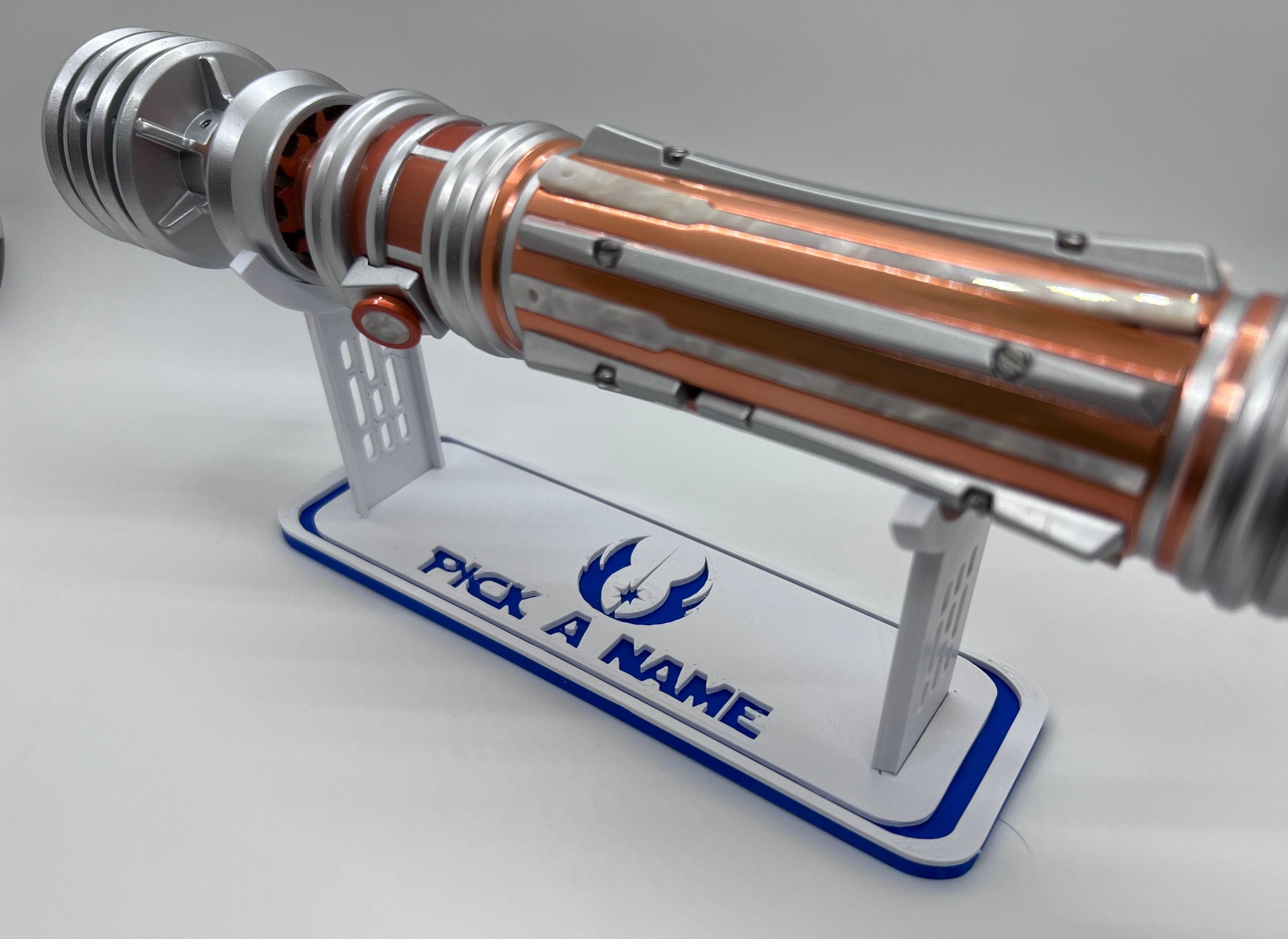 Lightsaber Holder Desk Shelf Display | 3D Printed | Galaxy's Edge | Savi's Workshop | Custom | Fancave | Mancave | Legacy Lightsaber |Kyber