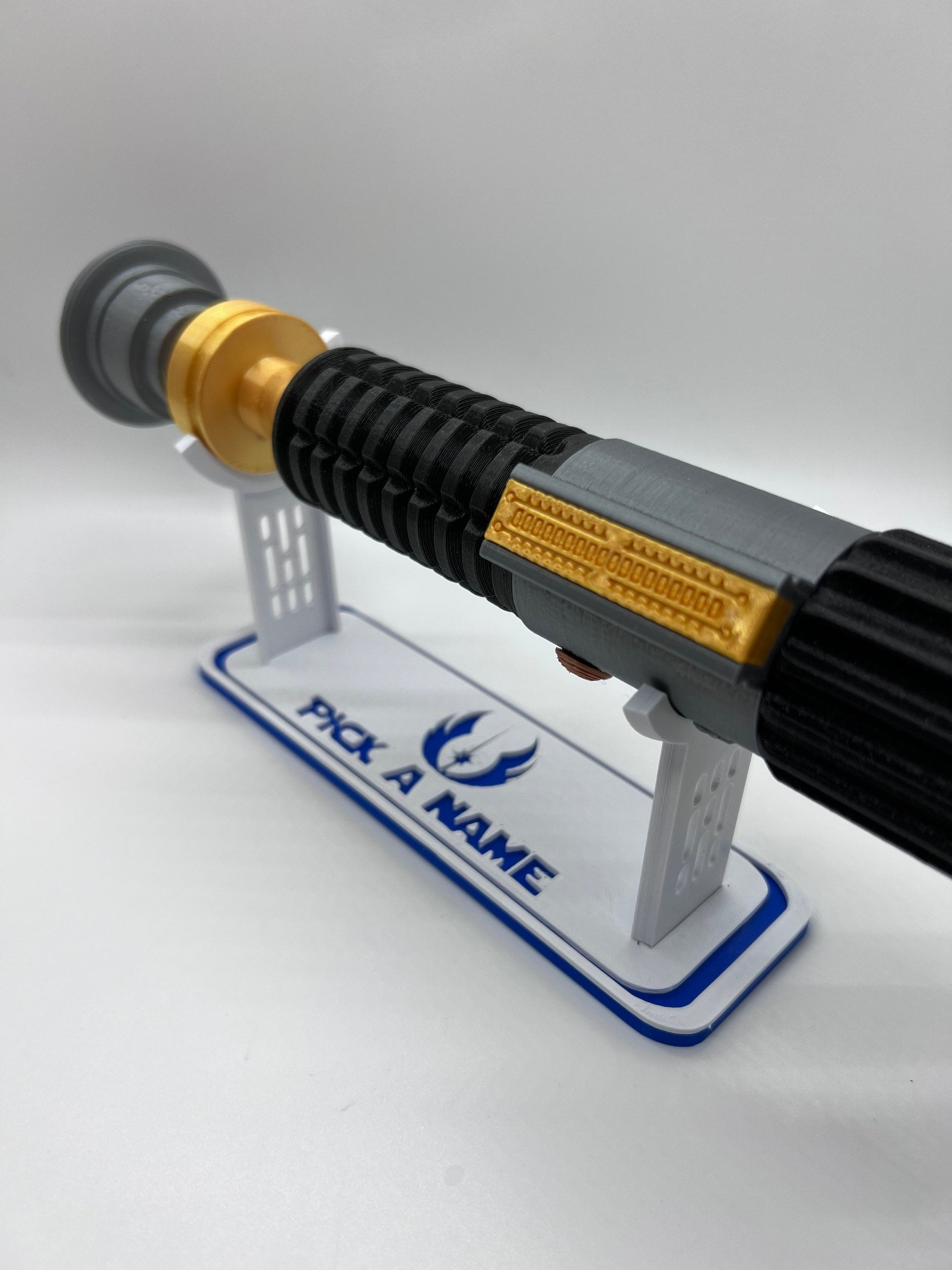 Lightsaber Holder Desk Shelf Display | 3D Printed | Galaxy's Edge | Savi's Workshop | Custom | Fancave | Mancave | Legacy Lightsaber |Kyber