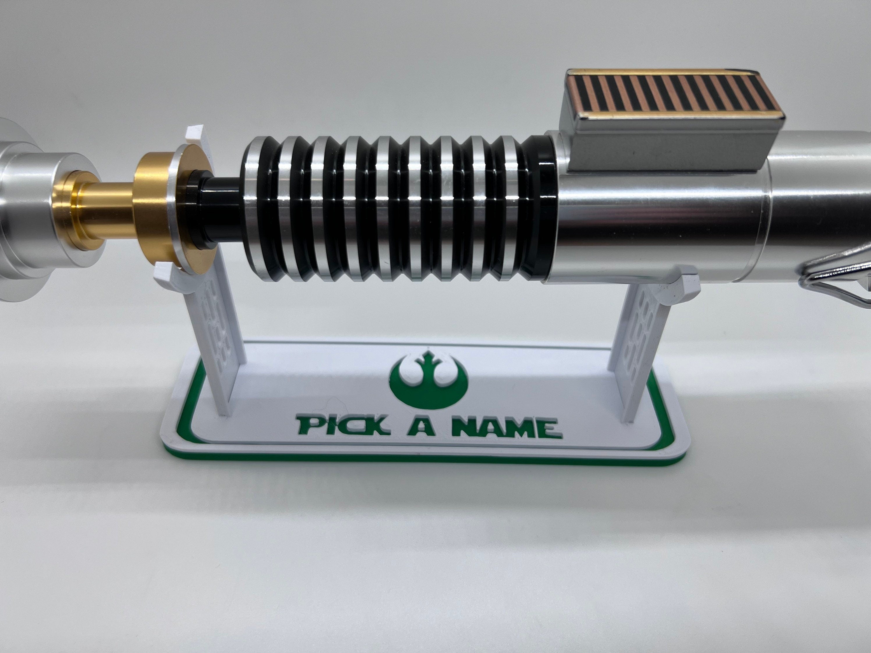 Lightsaber Holder Desk Shelf Display | 3D Printed | Galaxy's Edge | Savi's Workshop | Custom | Fancave | Mancave | Legacy Lightsaber |Kyber