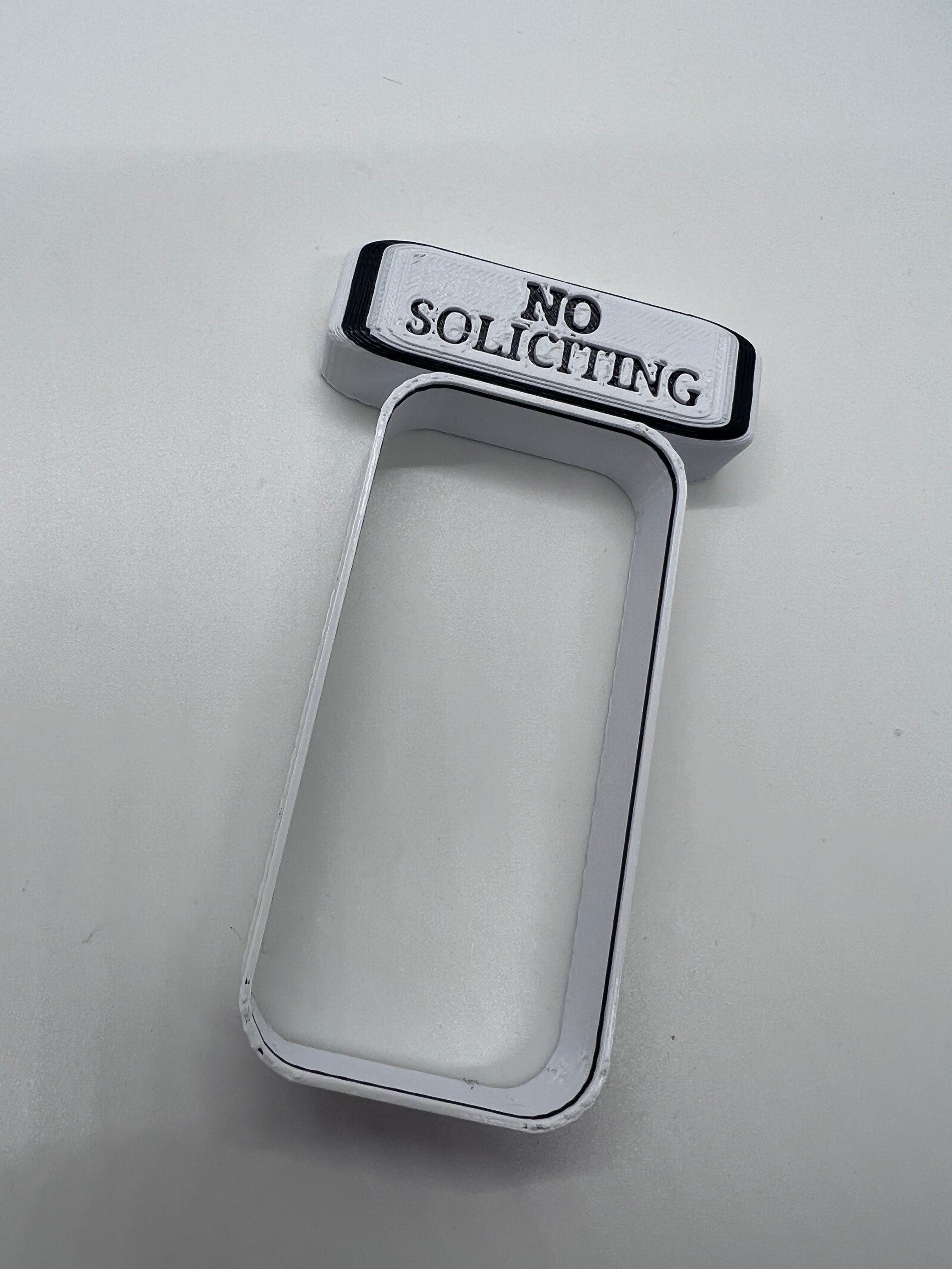 No Soliciting Sign | Wyze Doorbell Frame | Wired