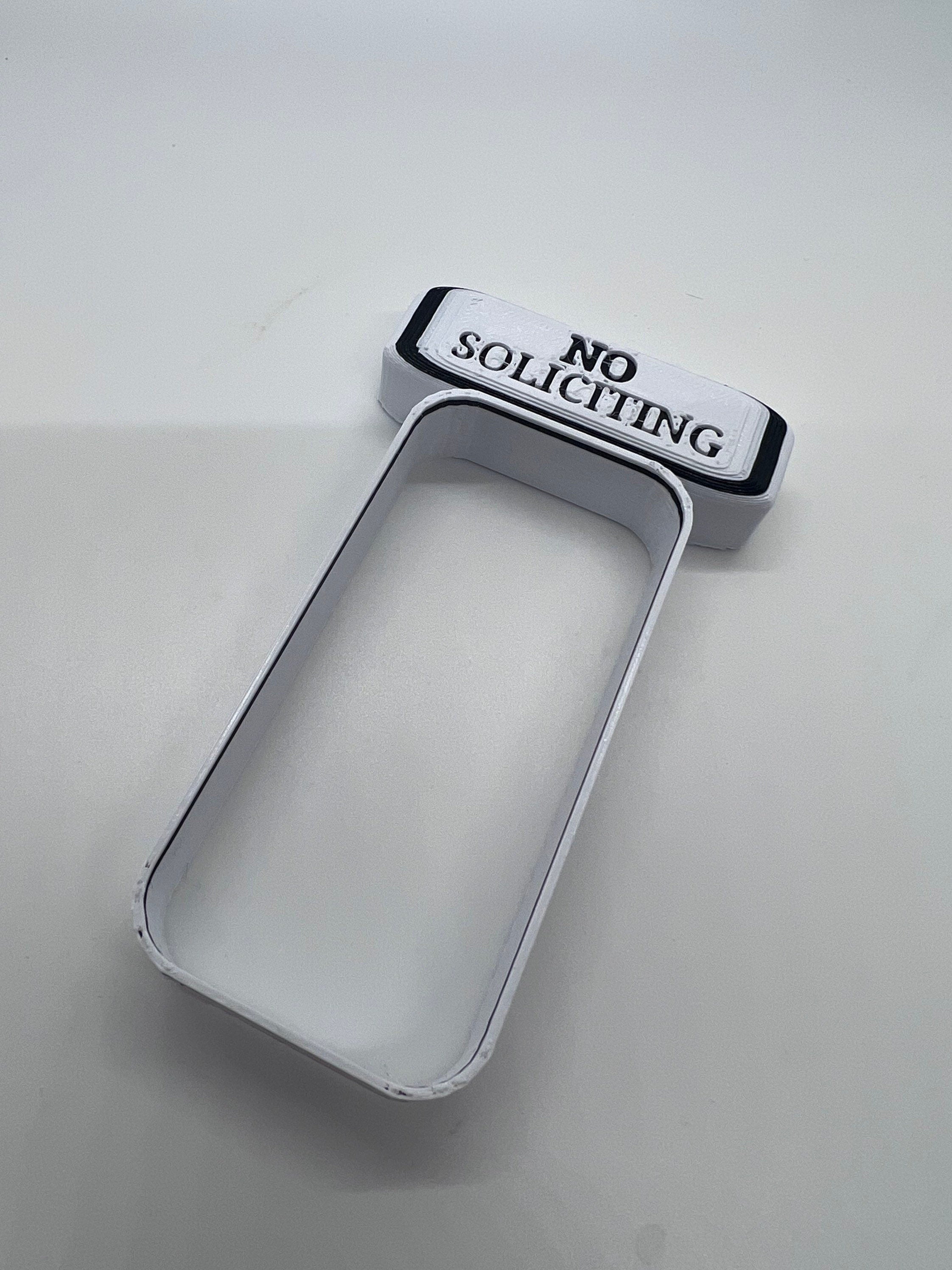 No Soliciting Sign | Wyze Doorbell Frame | Wired
