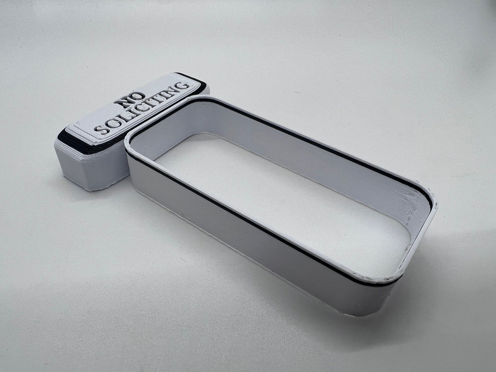 No Soliciting Sign | Wyze Doorbell Frame | Wired