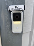 No Soliciting Sign | Wyze Doorbell Frame | Wired
