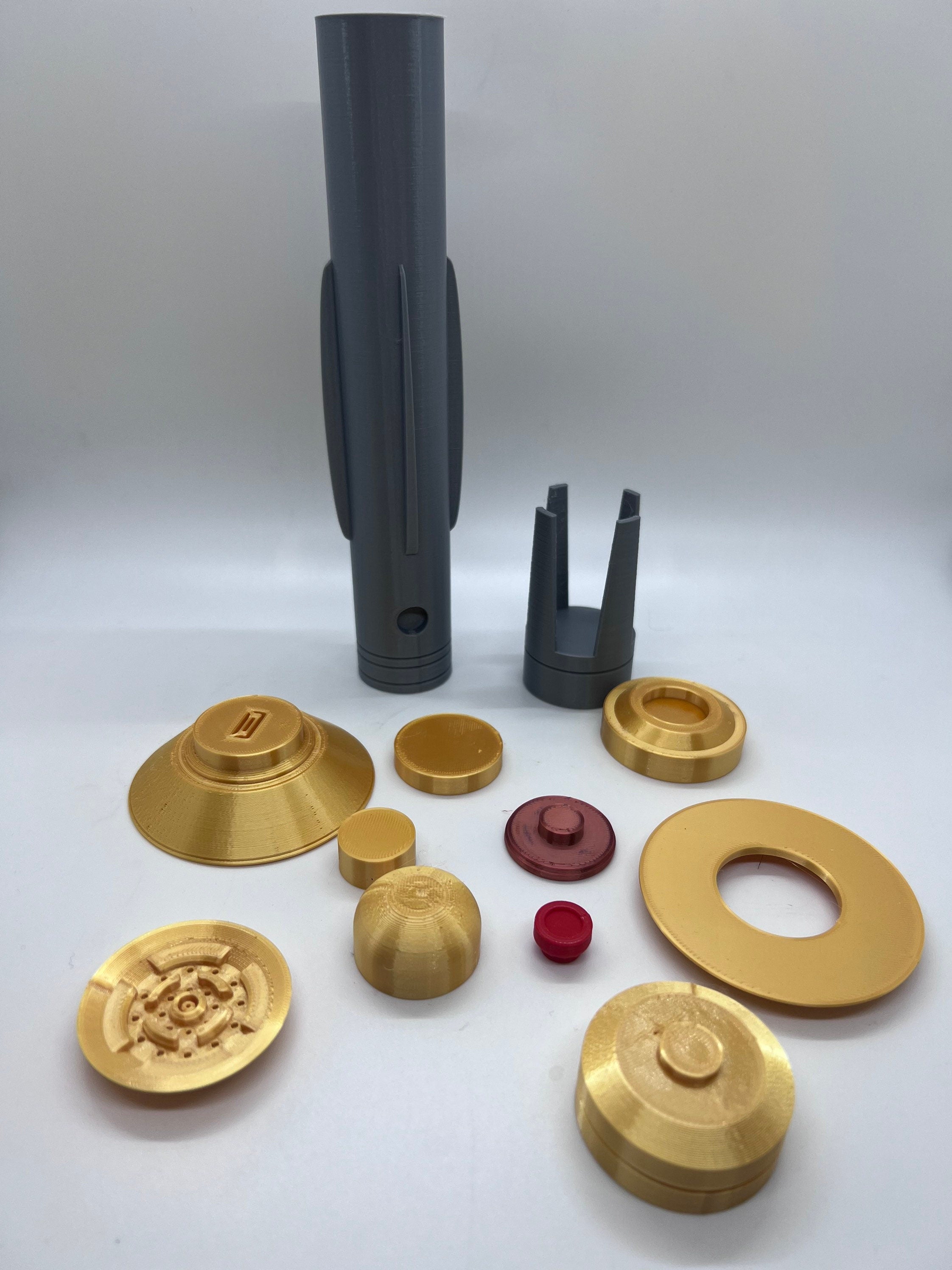 Jocasta Nu Lightsaber | No Paint Required | 3D Printed | Galaxy's Edge | Clone Wars | Lightsaber Display Mount on Desk or Wall