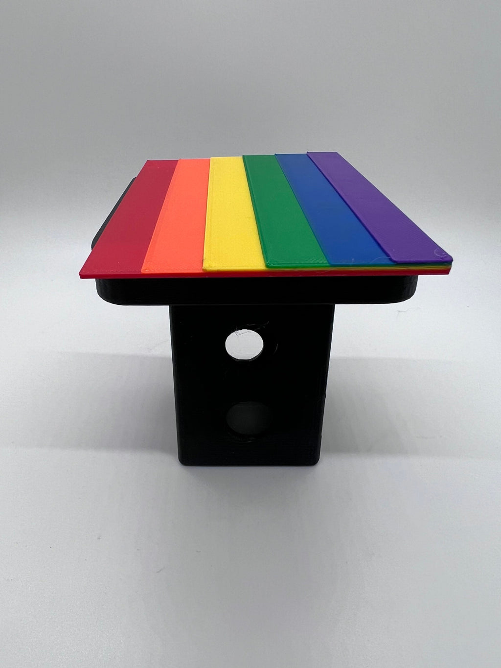 Pride Flag | 5” Wide Hitch Cover | 3D Printed | Fits 2" and 1-1/14” Receivers