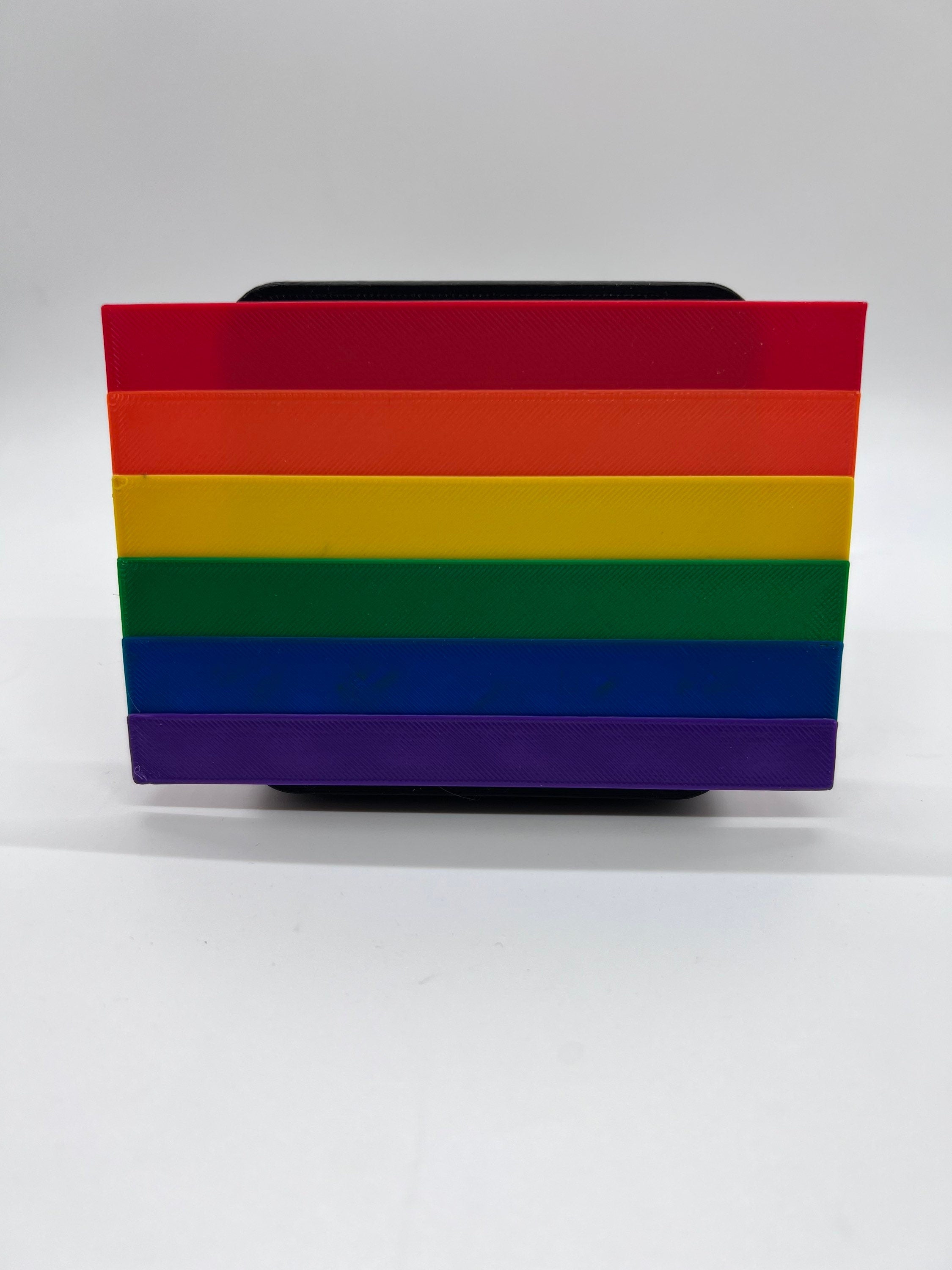 Pride Flag | 5” Wide Hitch Cover | 3D Printed | Fits 2" and 1-1/14” Receivers