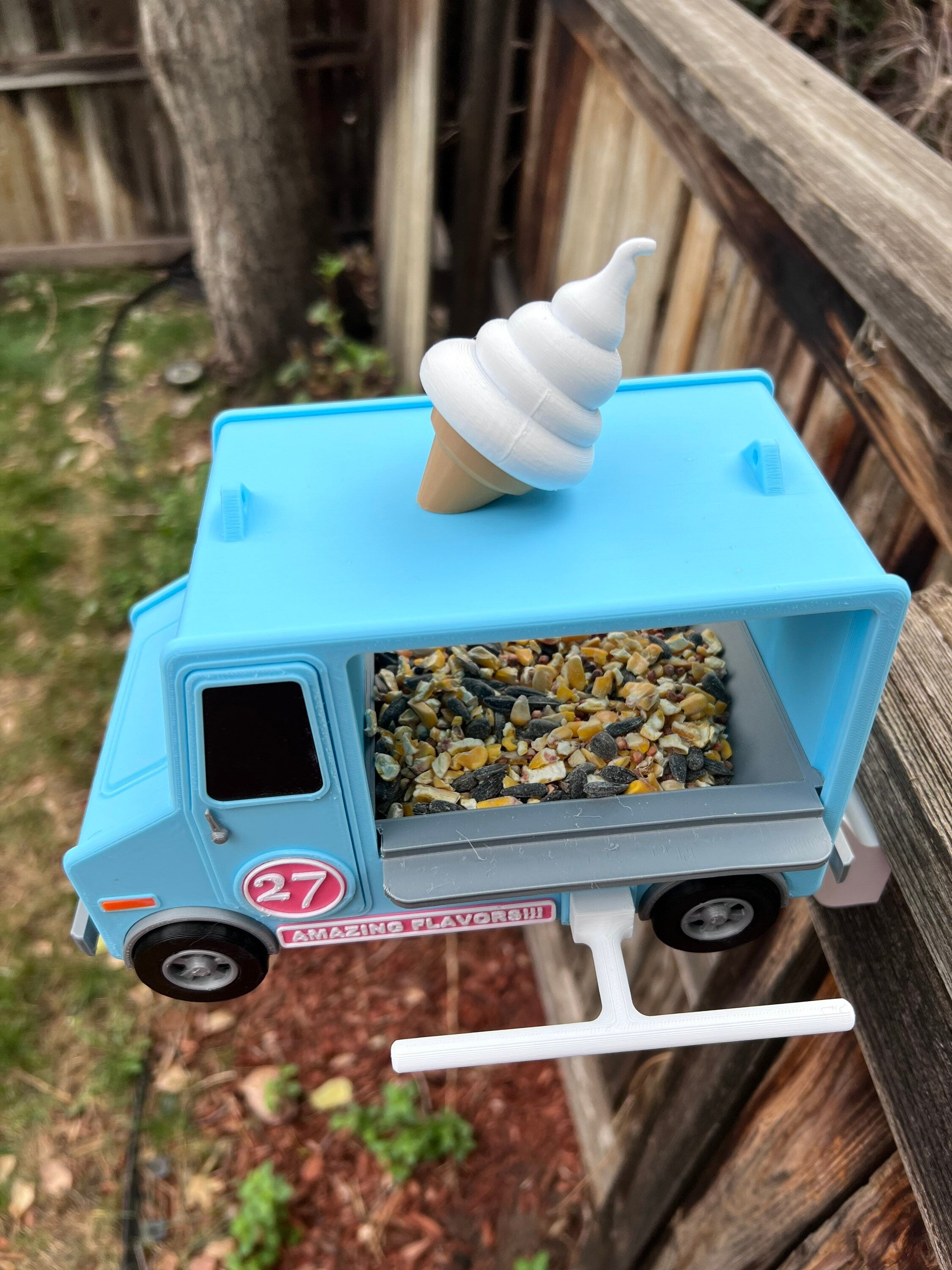 Bird Feeder | Ice Cream Truck | 3D Printed