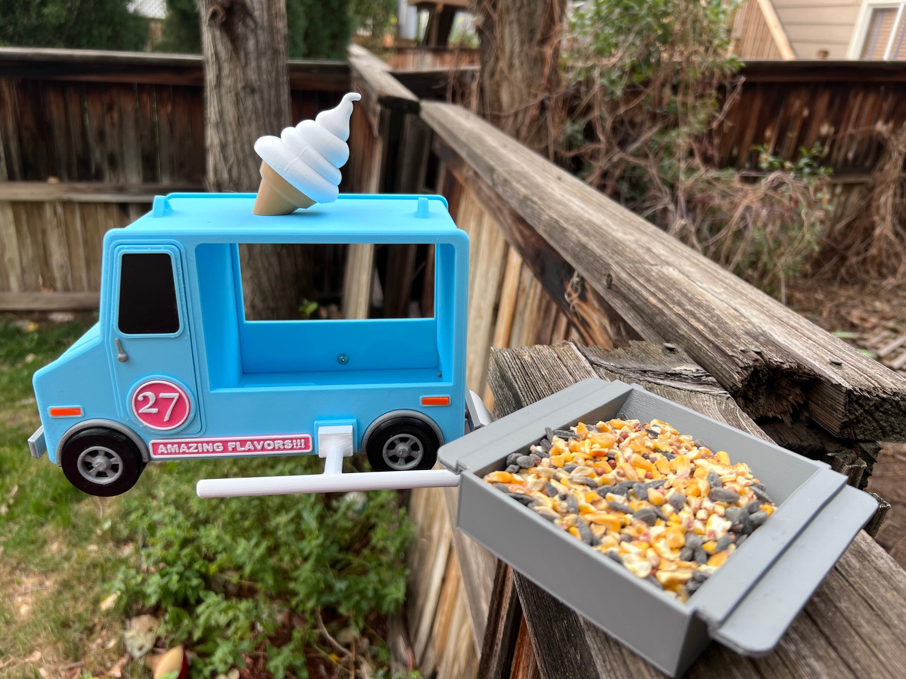 Bird Feeder | Ice Cream Truck | 3D Printed