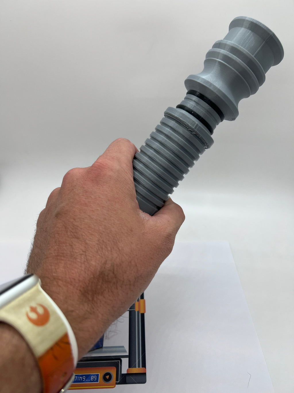 Aayla Secura's Lightsaber | No Paint Required | 3D Printed | Galaxy's Edge | Clone Wars | Lightsaber Display Mount on Desk or Wall