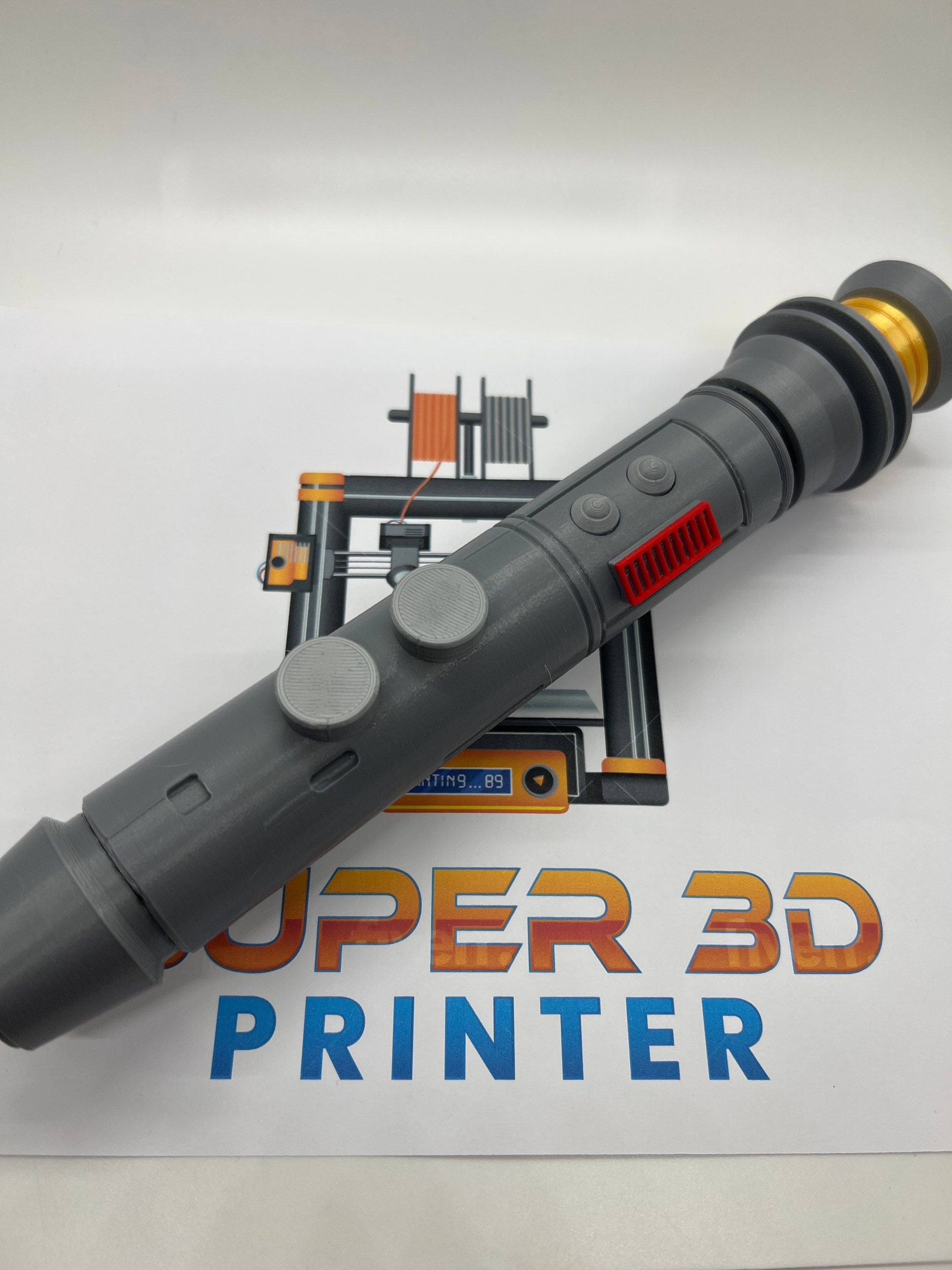 Barriss Offee's Lightsaber | No Paint Required | 3D Printed | Galaxy's Edge | Clone Wars | Lightsaber Display Mount on Desk or Wall