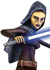 Barriss Offee's Lightsaber | No Paint Required | 3D Printed | Galaxy's Edge | Clone Wars | Lightsaber Display Mount on Desk or Wall