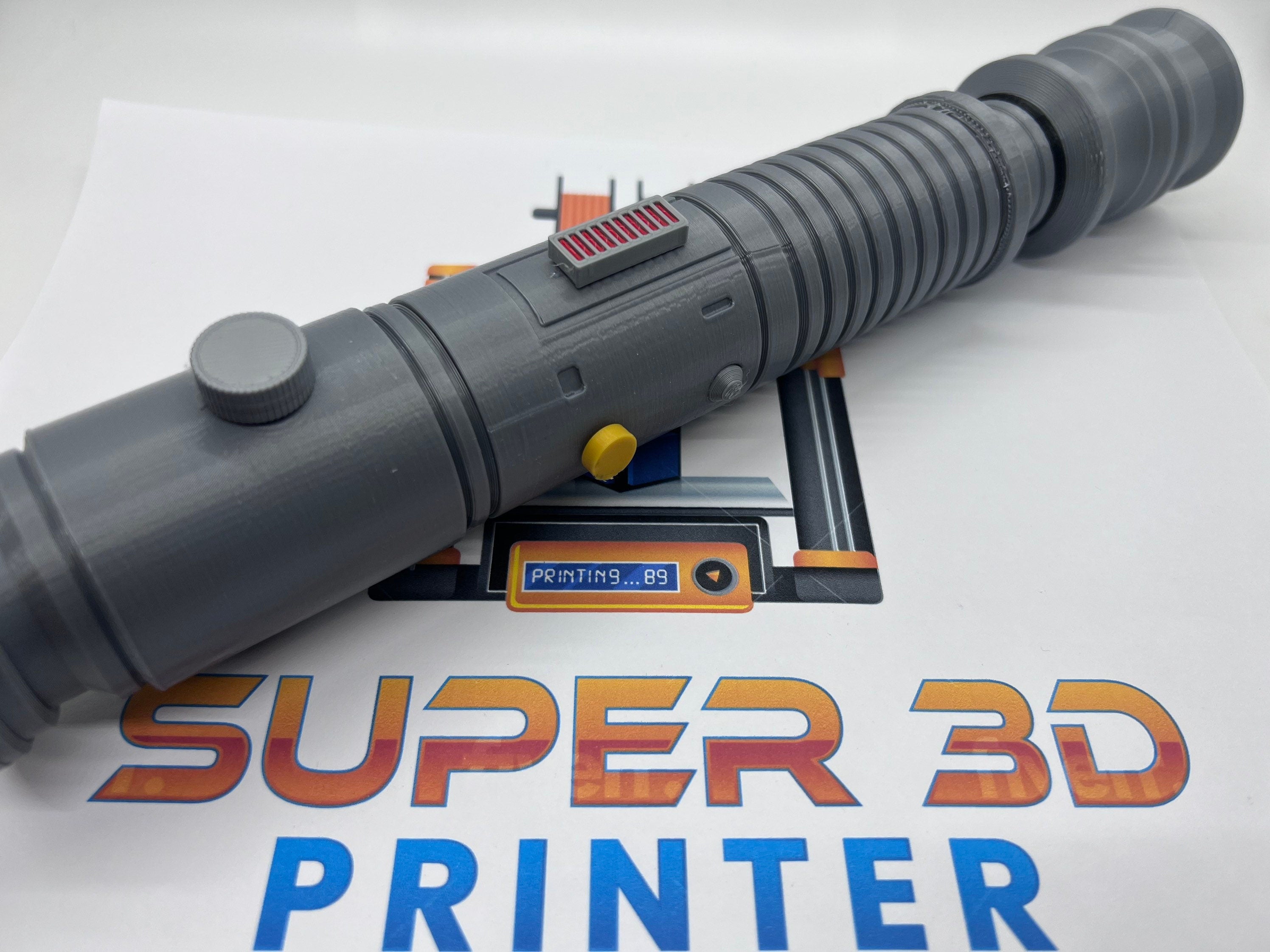 Aayla Secura's Lightsaber | No Paint Required | 3D Printed | Galaxy's Edge | Clone Wars | Lightsaber Display Mount on Desk or Wall