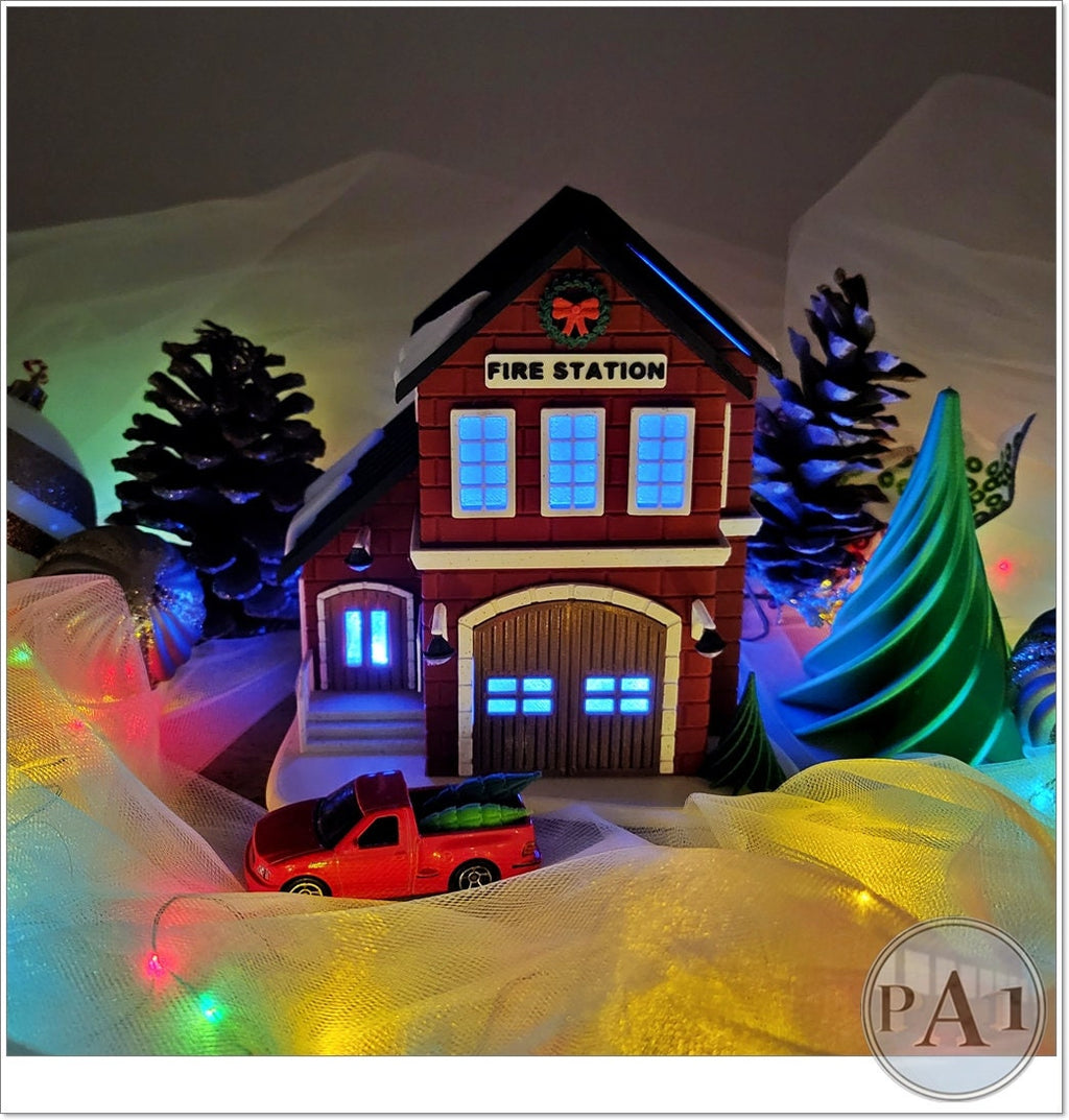 Firehouse | Christmas Village | 3D Printed