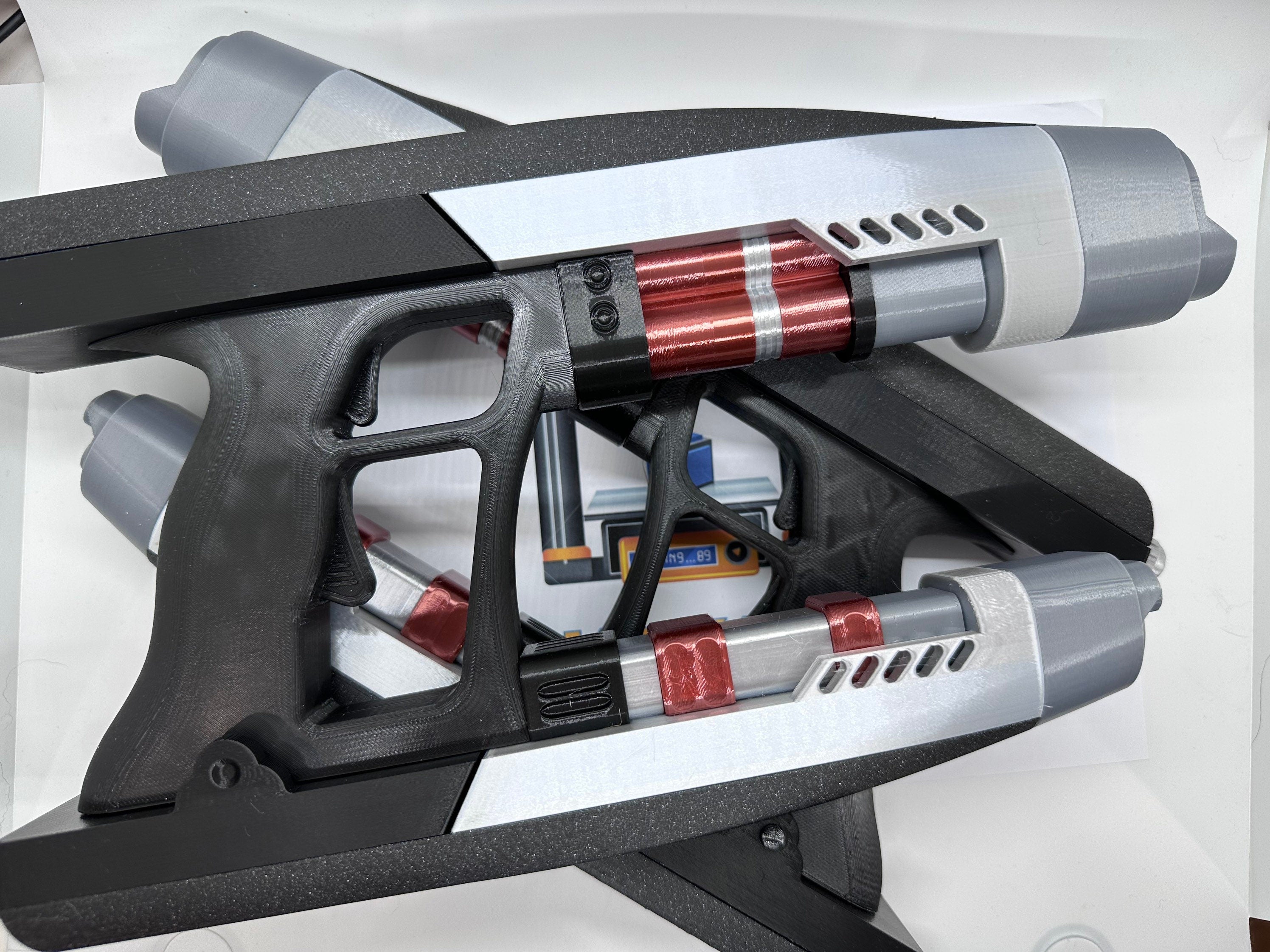 Peter Quill/Star Lord's Quad Blasters | 3D Printed | Only Blasters No Helmet | Movie Memorabilia | Movie Props | Cosplay Props and Costume