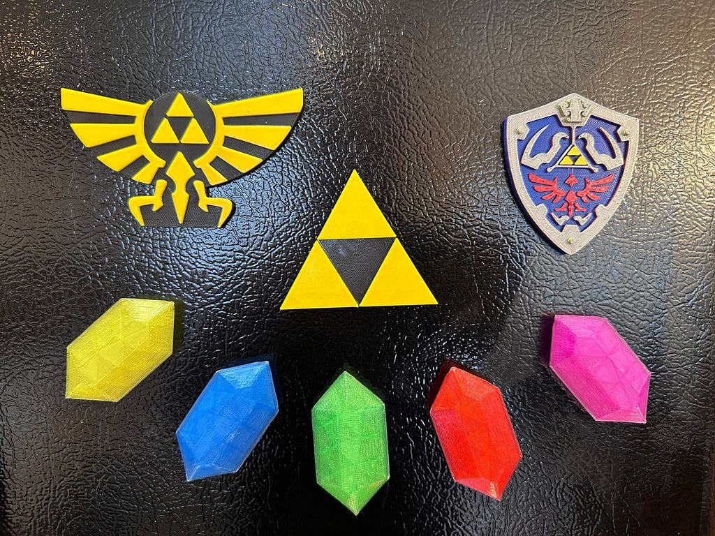 Fantasy Game Magnets | Ocarina of Time | 3D Printed | In Color | Zelda Cosplay and Costume