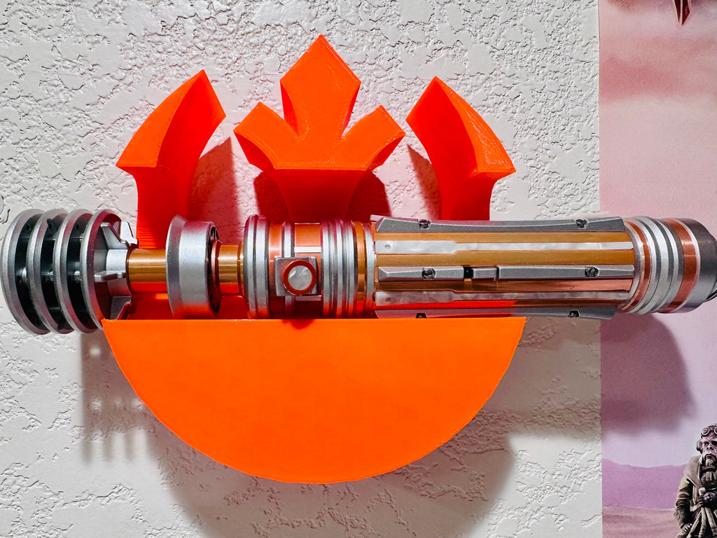Wall Mounted Lightsaber Holder: 3D Printed Galaxy's Edge Display