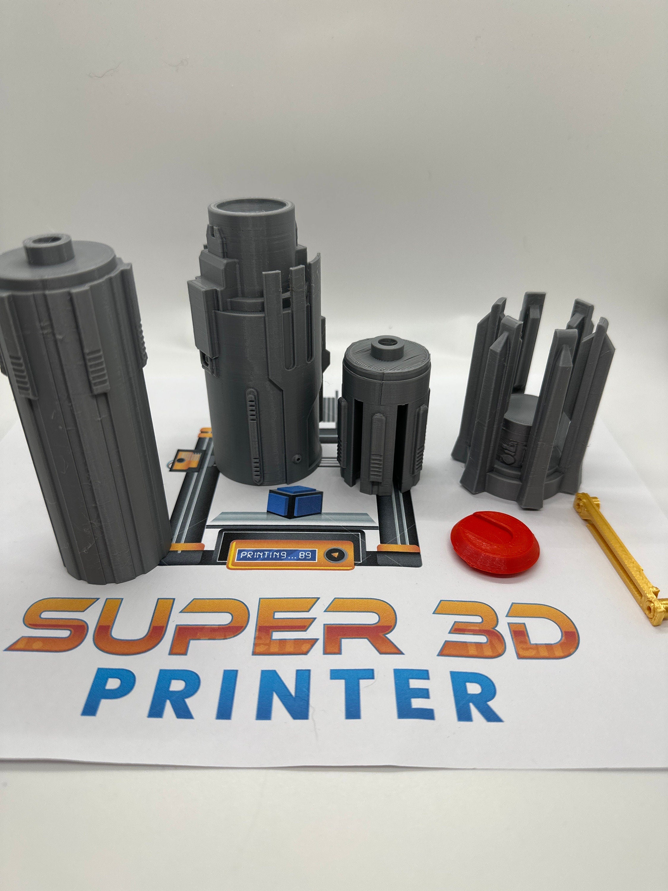 Ben Solo's Lightsaber | No Paint Required | 3D Printed | Galaxy's Edge | Clone Wars | Lightsaber Display Mount on Desk or Wall