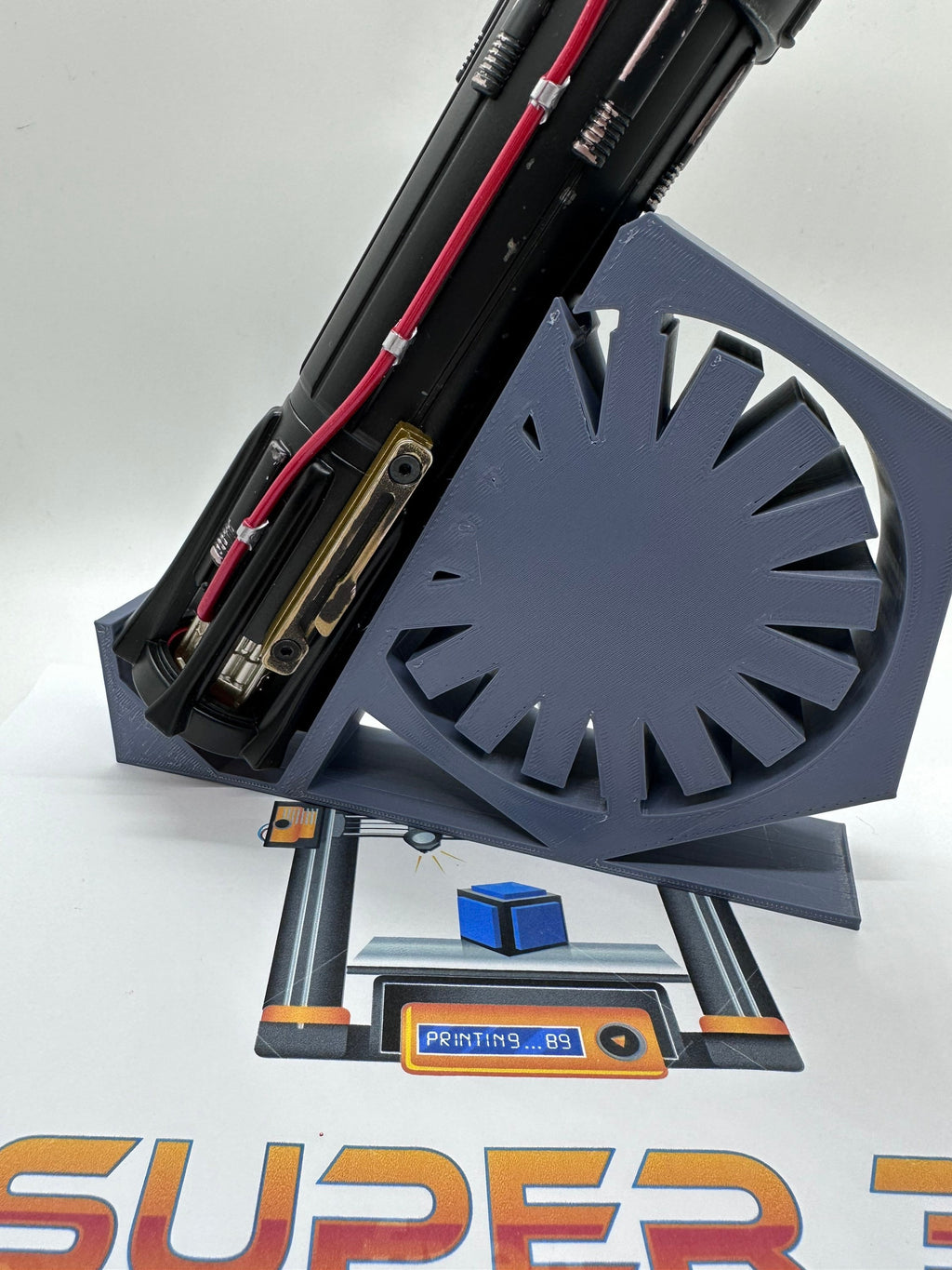 Leaning Lightsaber Holder Display | 3D Printed | Galaxy's Edge | Savi's Workshop | Custom | Fancave | Mancave | Legacy Lightsaber | Kyber