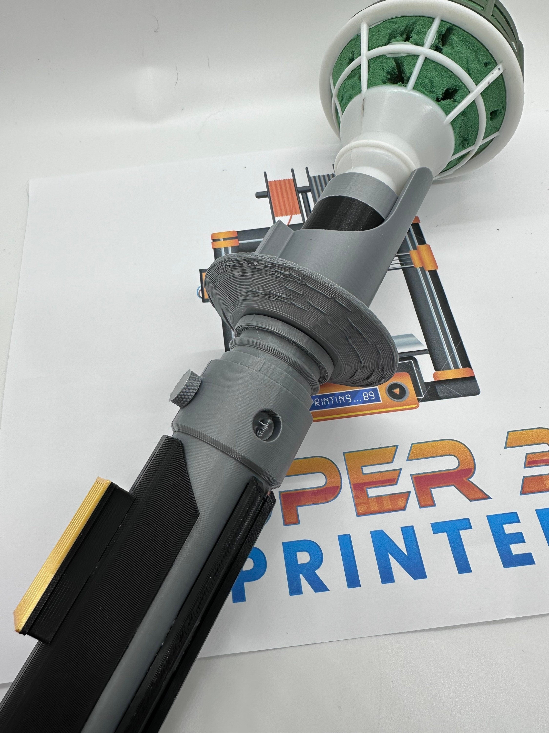 Kanan Jarrus | Lightsaber Bouquet Holder | No Paint Required | 3D Printed | Wedding Bouquet | Themed Wedding | Pop Culture Wedding