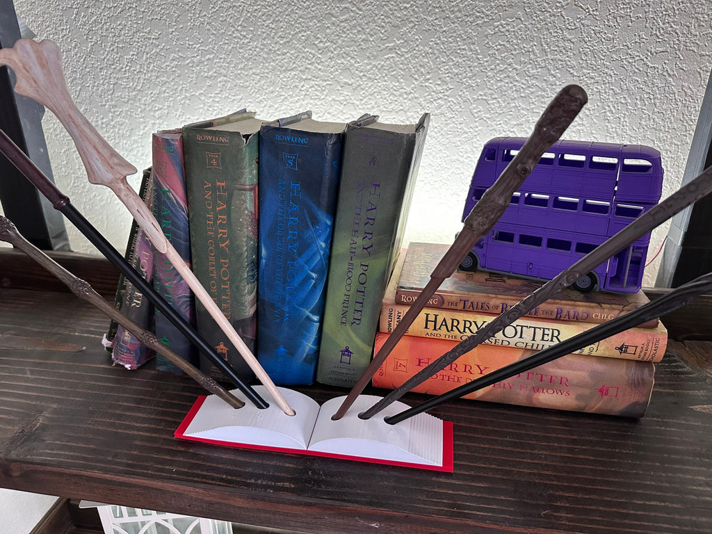 Multi Wand Holder Display | Open Book | 3D Printed