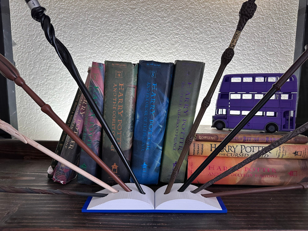 Multi Wand Holder Display | Open Book | 3D Printed