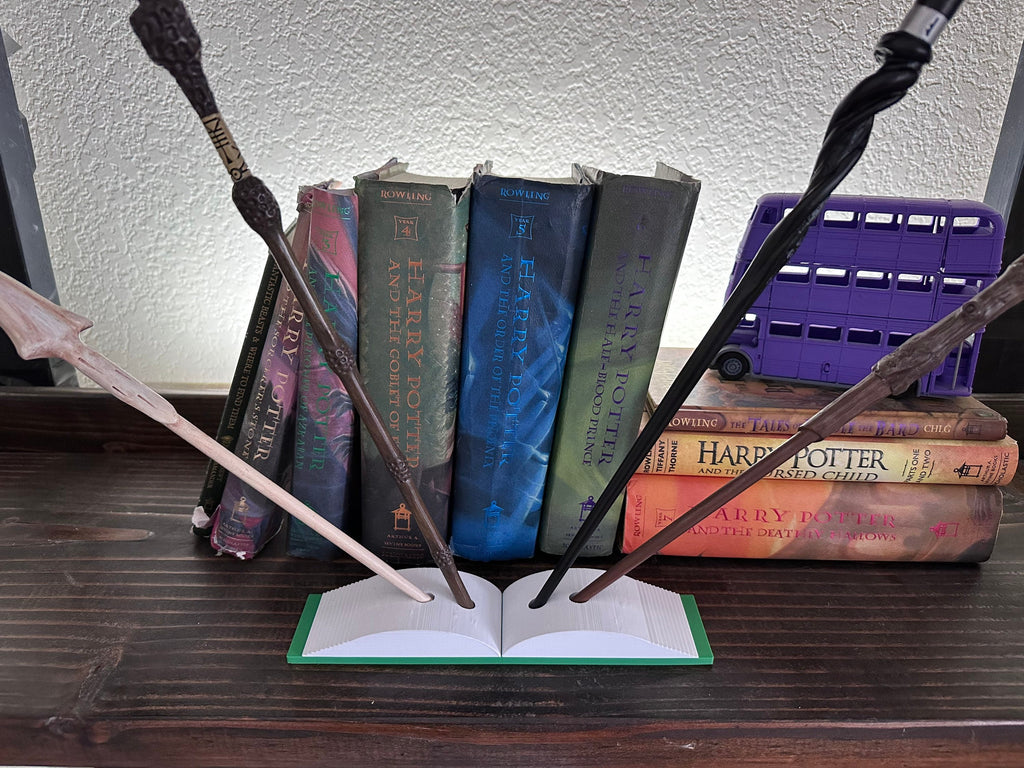 Multi Wand Holder Display | Open Book | 3D Printed