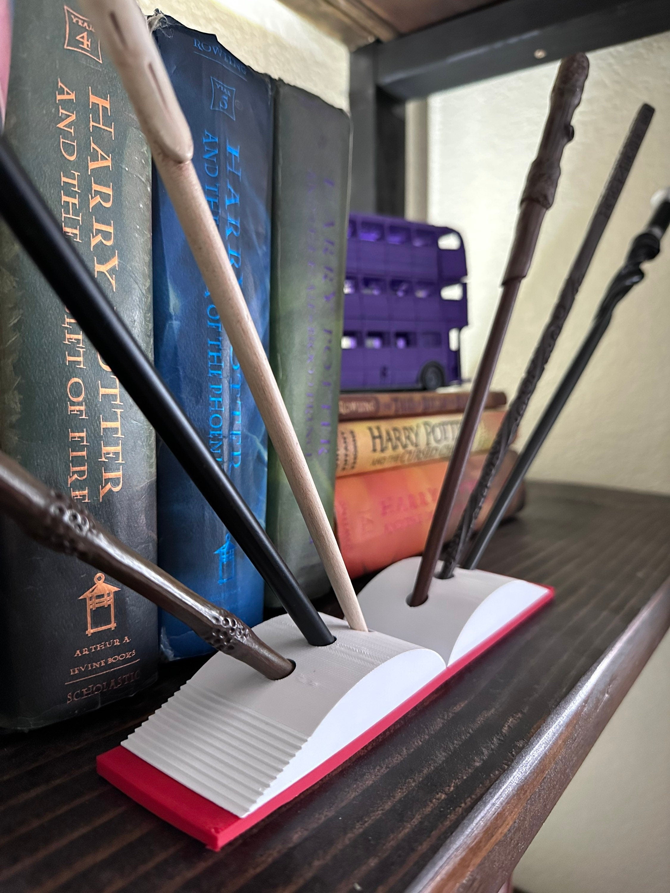 Multi Wand Holder Display | Open Book | 3D Printed