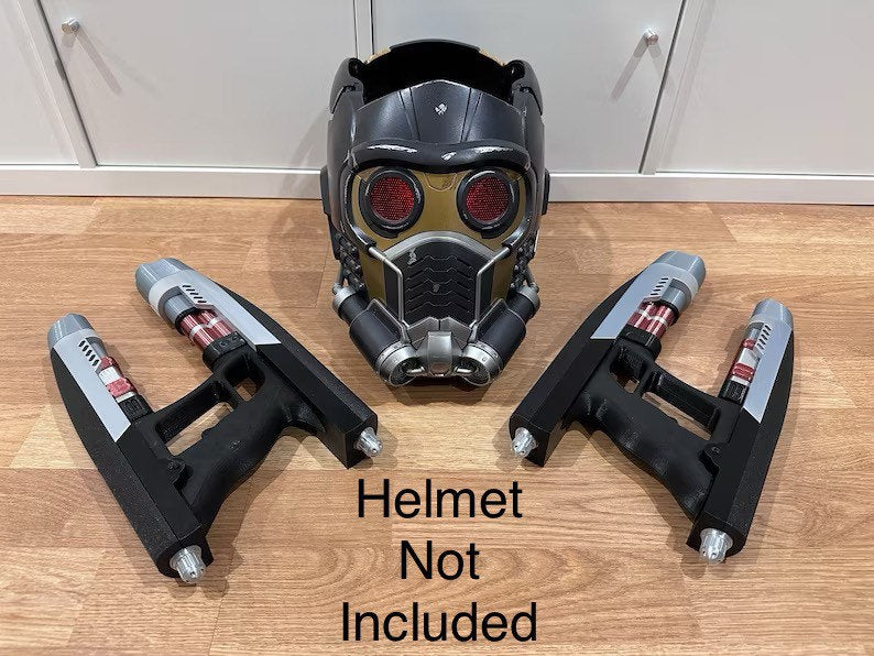 Peter Quill/Star Lord's Quad Blasters | 3D Printed | Only Blasters No Helmet | Movie Memorabilia | Movie Props | Cosplay Props and Costume